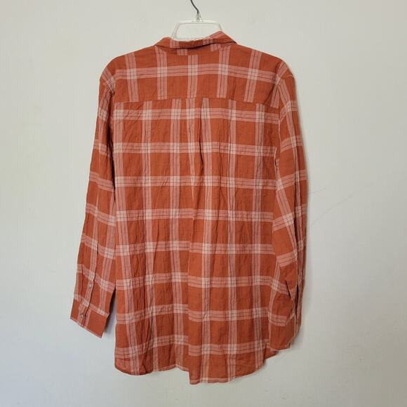 Eddie Bauer Women's Packable Long-Sleeve Shirt Terracotta 2x - Picture 6 of 9